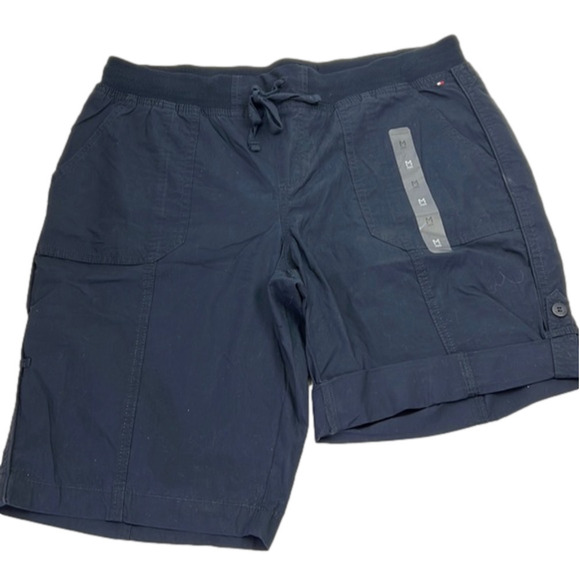 Tommy Hilfiger navy blue elastic waist shorts - Picture 1 of 12